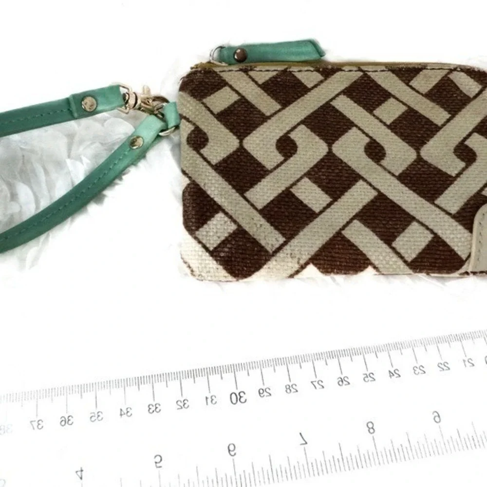 Spartina‎ 449 Wallet Zip Around Wristlet Leather & Linen